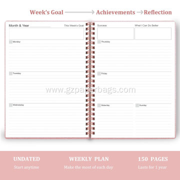 Personalized Custom A5 Undated Leather Daily Planner